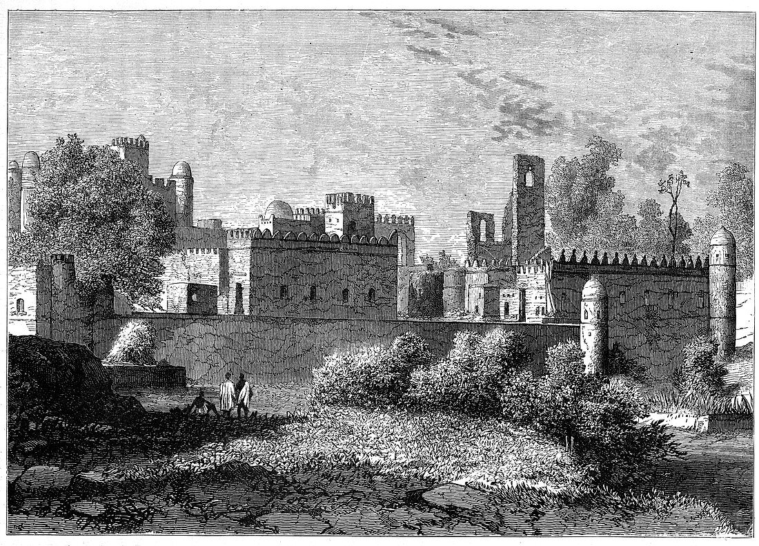 Royal palace at Gondar, ancient capital of Abyssinia, c1890