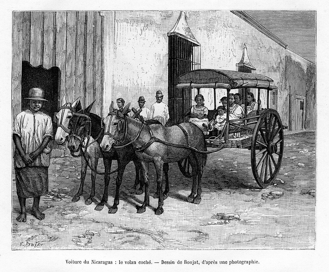 Stagecoach, Nicaragua, 19th century