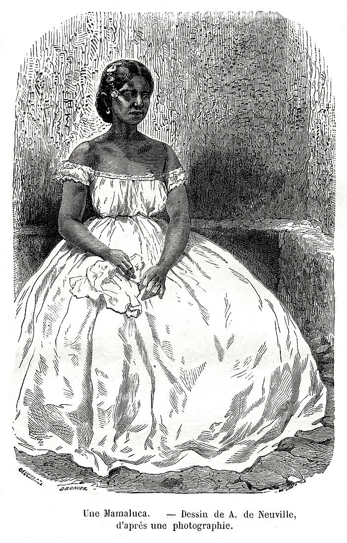 Une Mamaluca, Brazil, 19th century