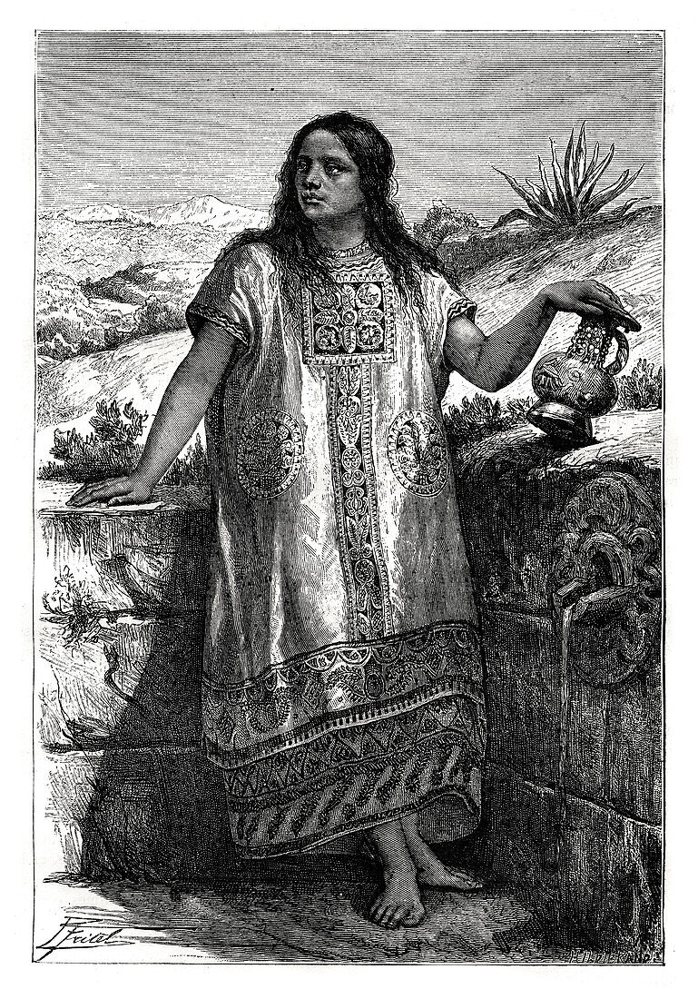 Toltec girl, Mexico, 19th century