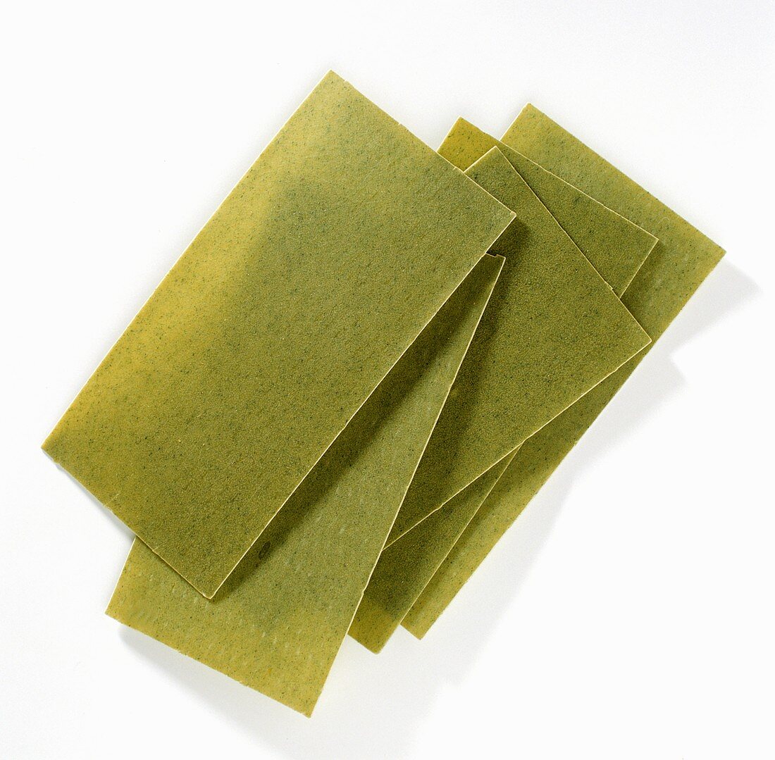 Grüne Lasagneplatten
