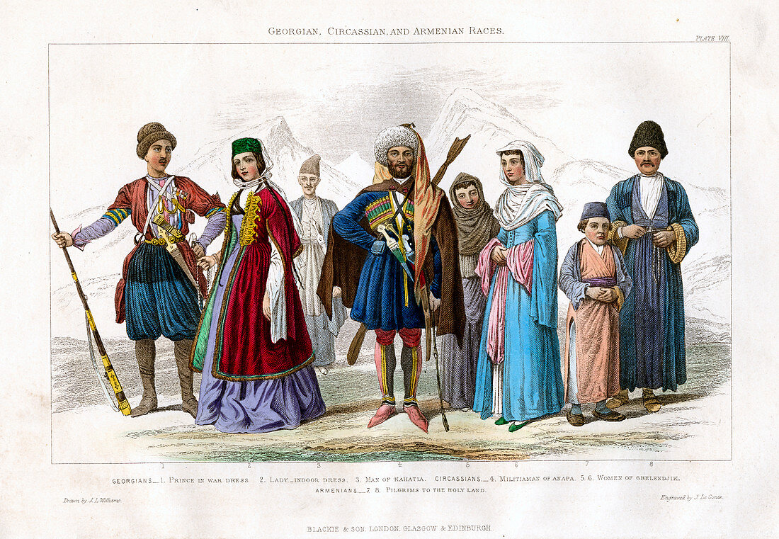 Georgian, Circassian and Armenian Races', 1873