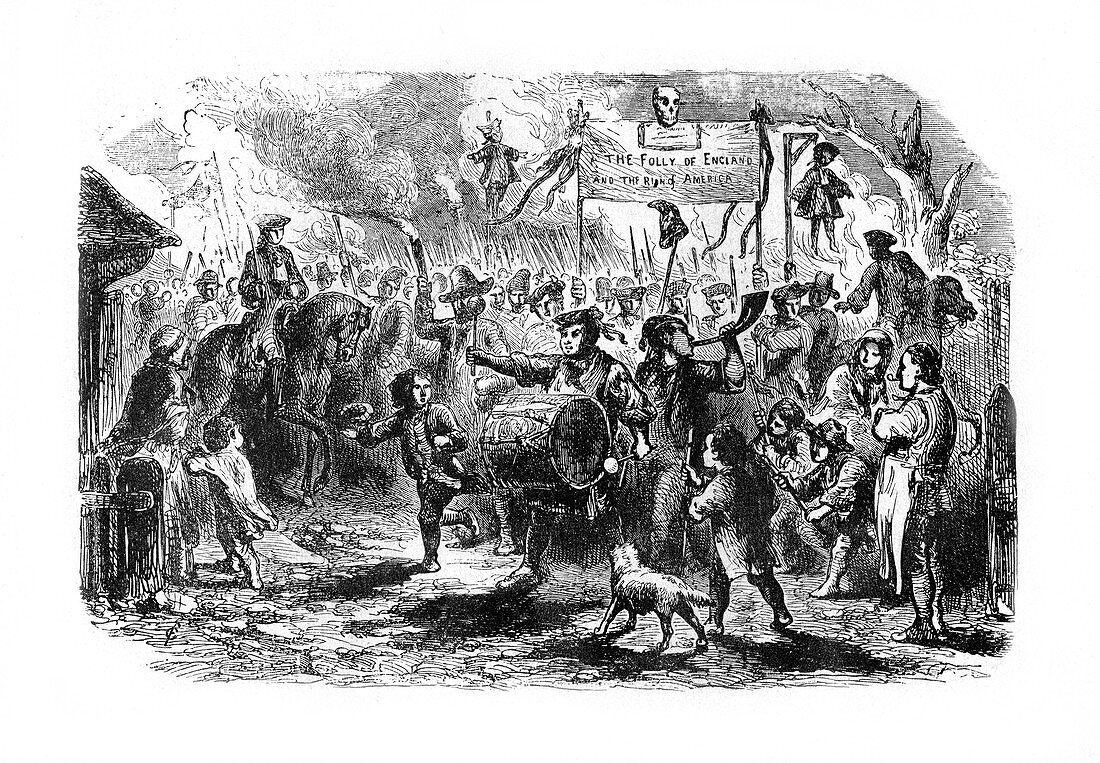The Stamp Riots of New York, c1765