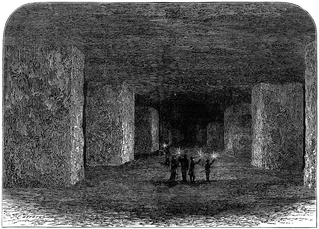 Marston Salt Mine, Northwich, Cheshire, England, c1880