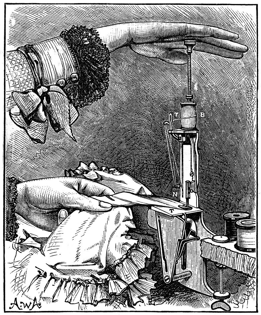 Small lockstick sewing machine, 1886