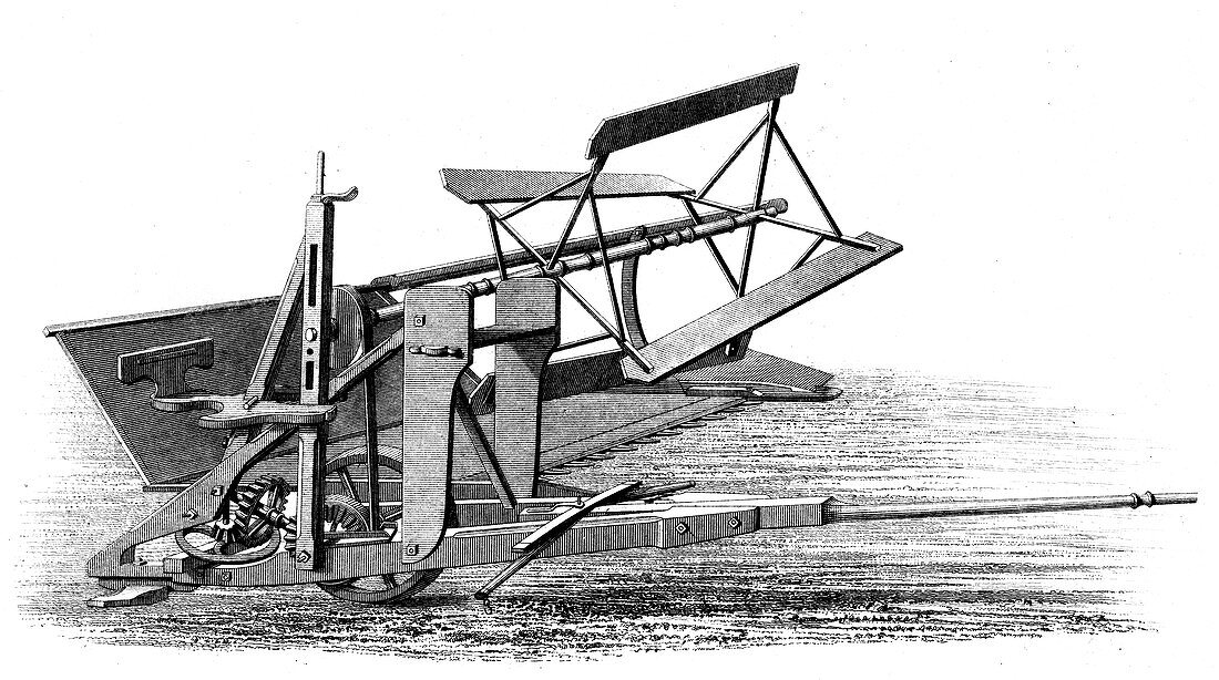 Cyrus McCormick's reaping machine, 1862