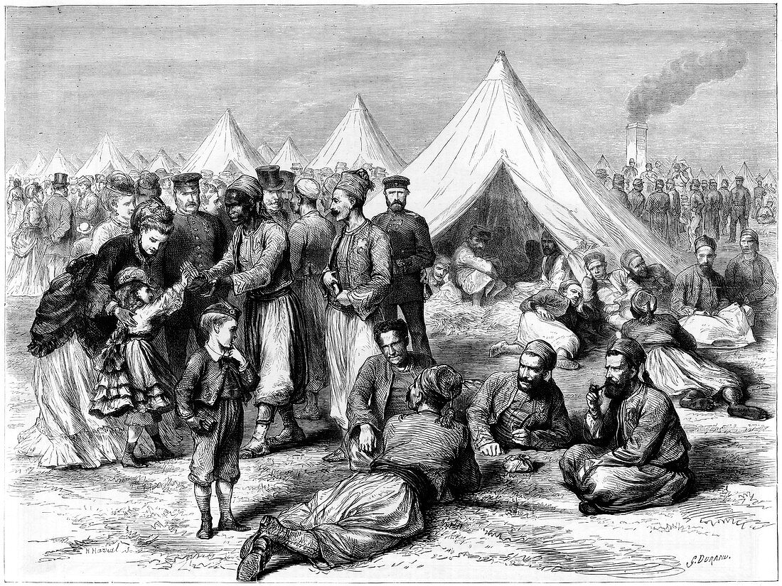 French prisoner of war camp at Wahn, 1870