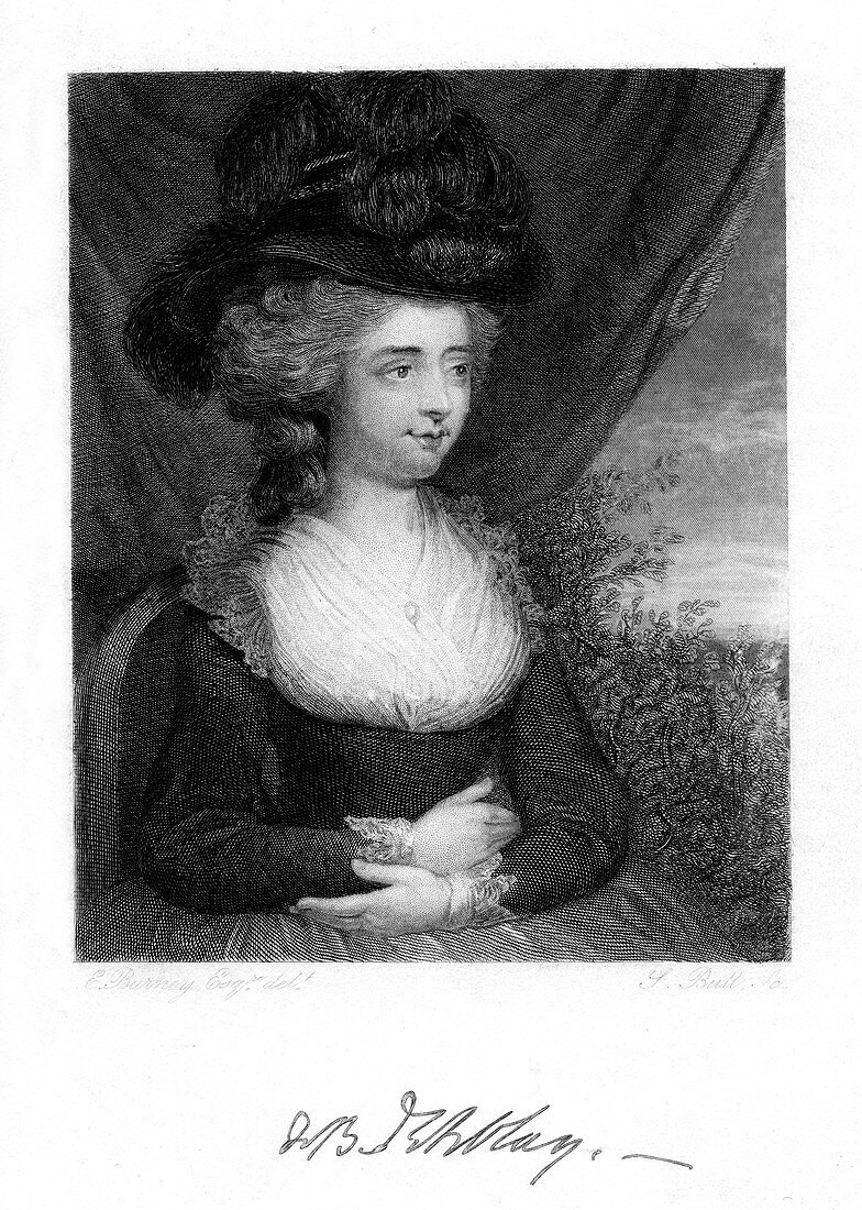 Fanny Burney, Madame D'Arblay, English novelist, 1843
