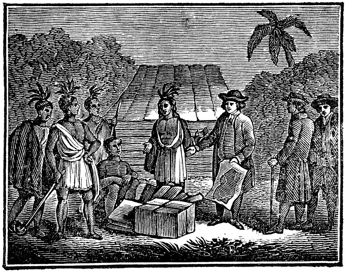 William Penn with Native Americans, English Quaker colonist
