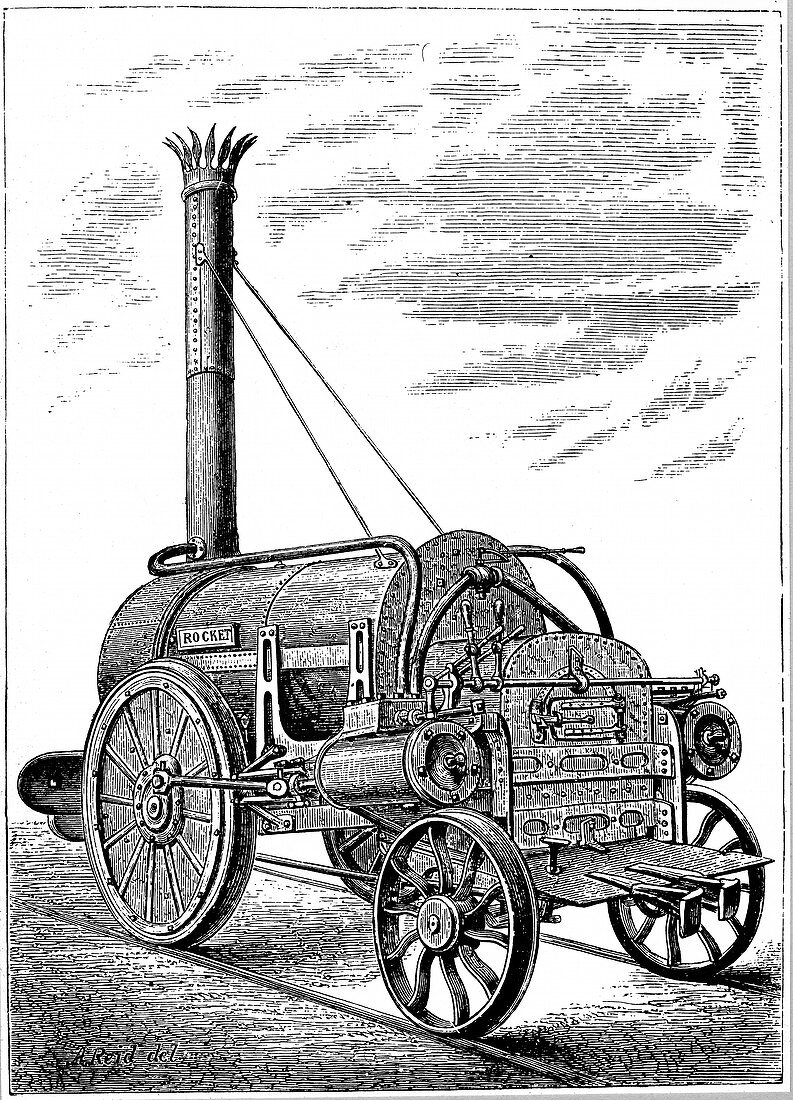 George Stephenson's locomotive 'Rocket', c1875