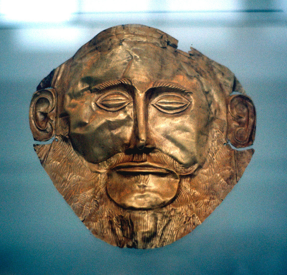 Funerary mask of Agamemnon, legendary king of Mycenae