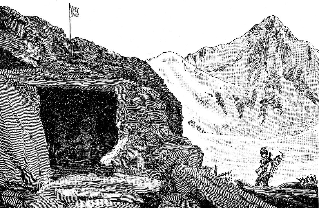Shelter built by the glaciologist Louis Agassiz, Switzerland