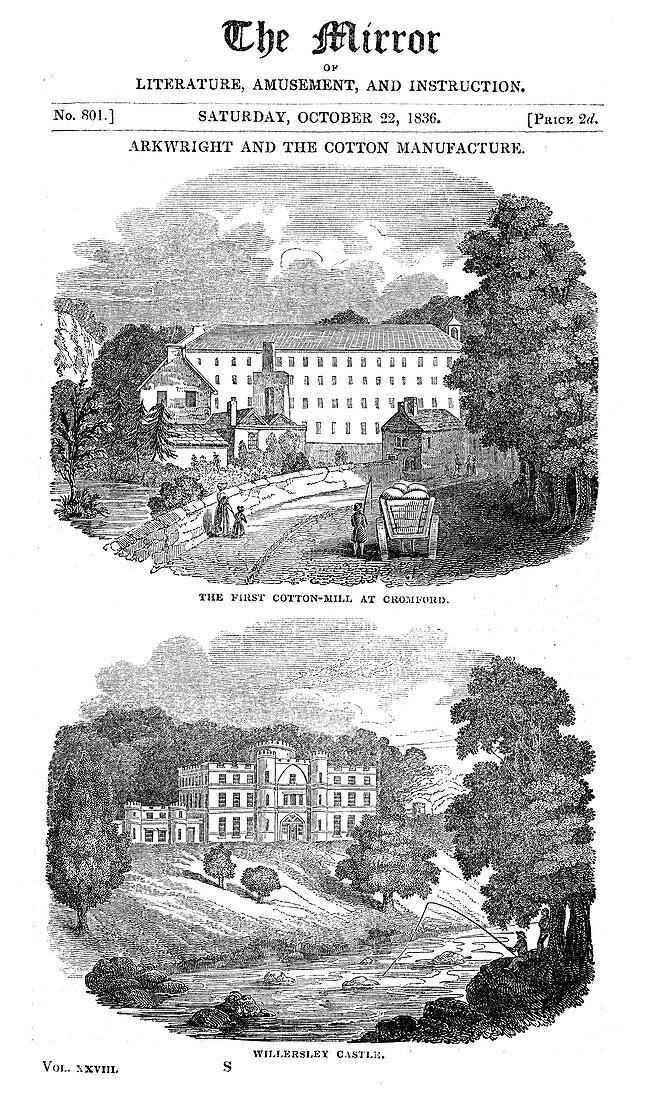 The first cotton mill at Cromford, Derbyshire