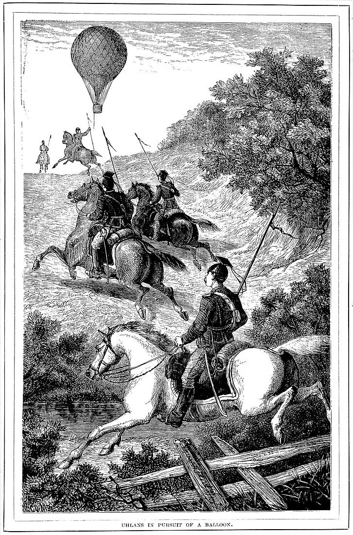 Uhlans in Pursuit of a Balloon', Franco-Prussian War