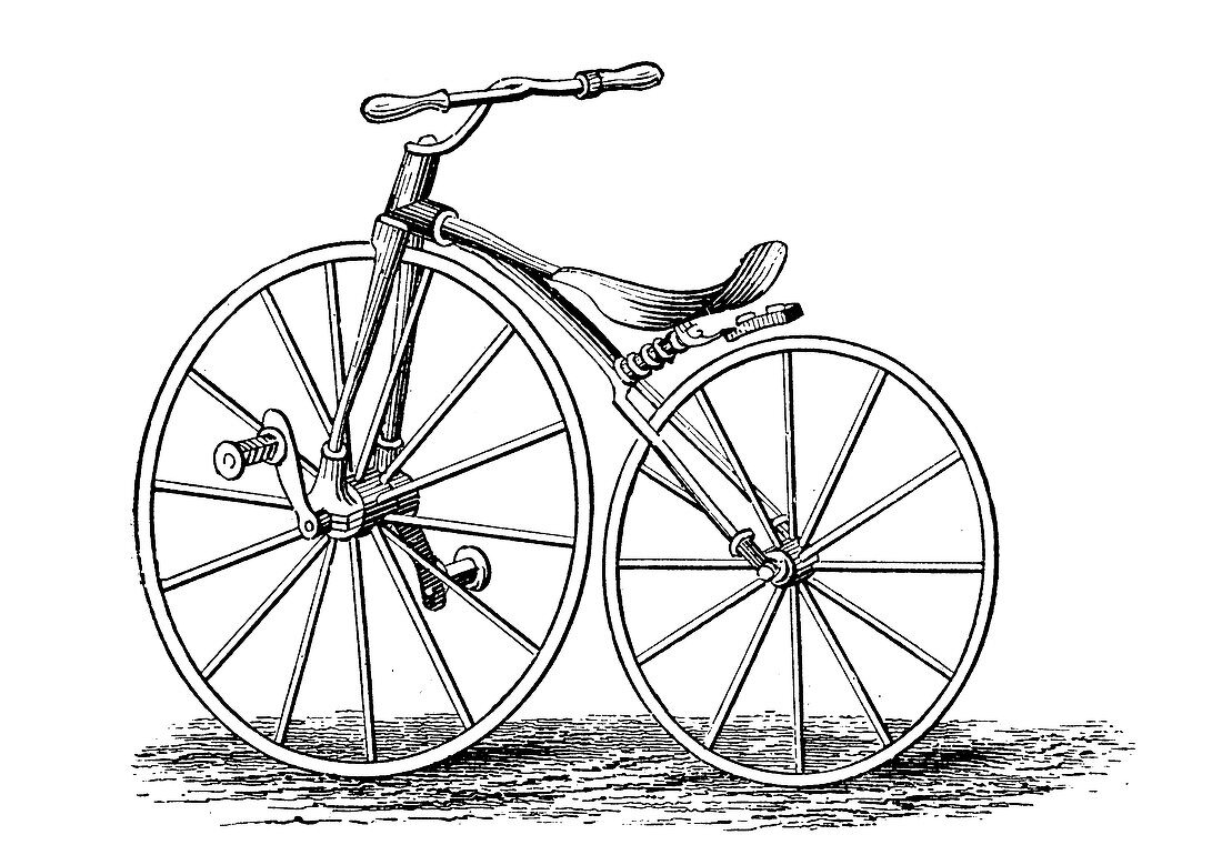 Pickering's crank-pedal-driven bicycle, an American design