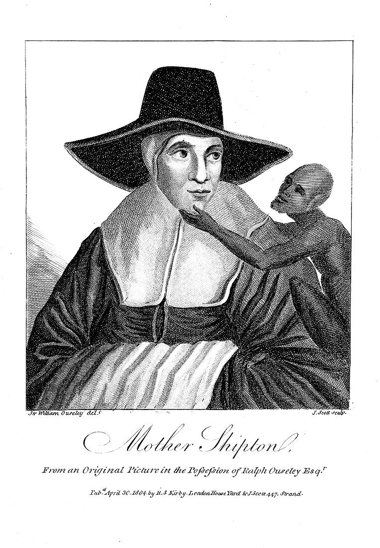 Mother Shipton, English witch and prophetess, 1804