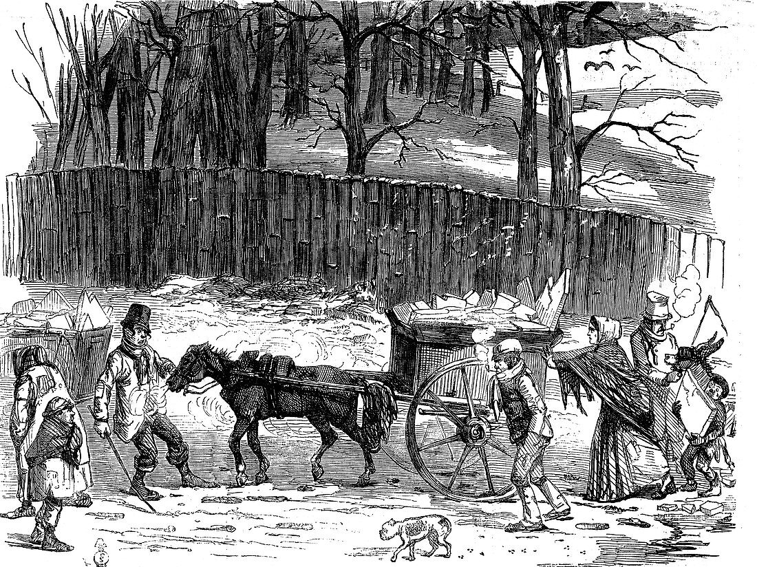 London ice carts, 1850