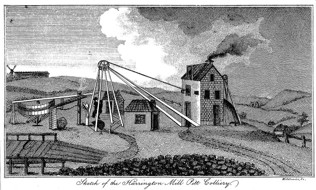 Sketch of the Harrington Mill Pitt Colliery', County Durham