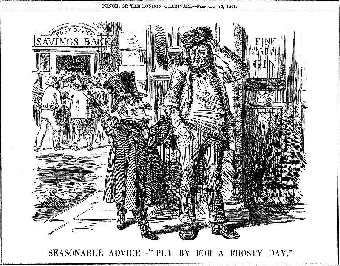 Seasonable Advice - Put by for a Frosty Day', 1861