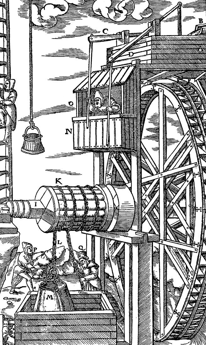 Reversible hoist for raising buckets from a mine shaft