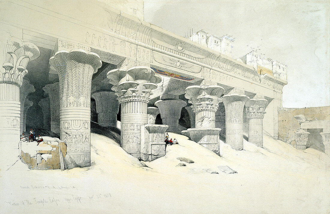 Portico of the Temple of Edfu dedicated Horus, Egypt