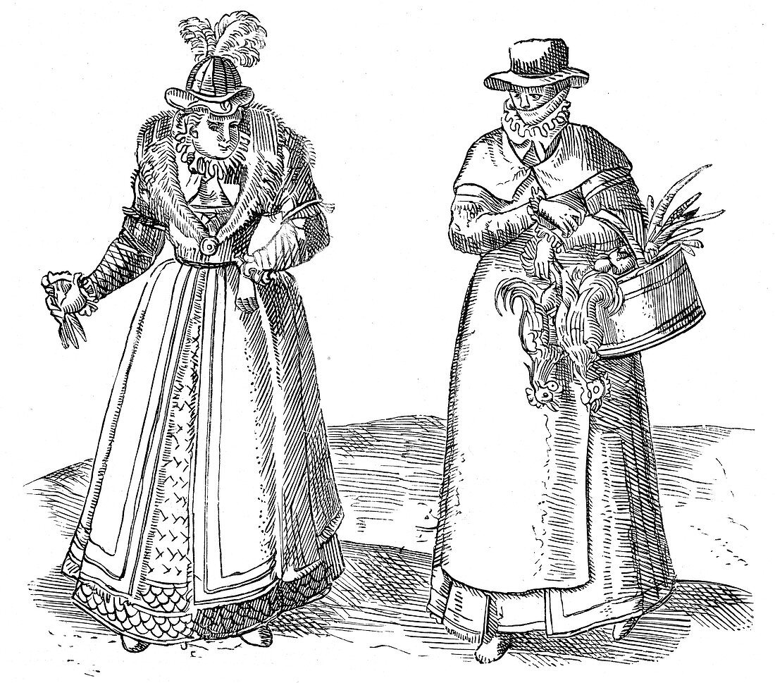 English countrywoman with lady of the Court, 1572