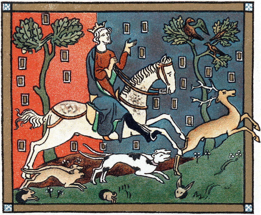 A Plantagenet king of England out hunting