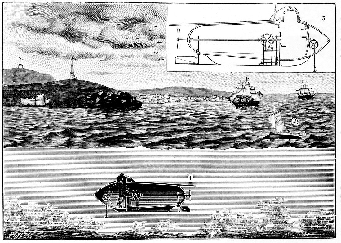The submarine 'Nautilus', 1901