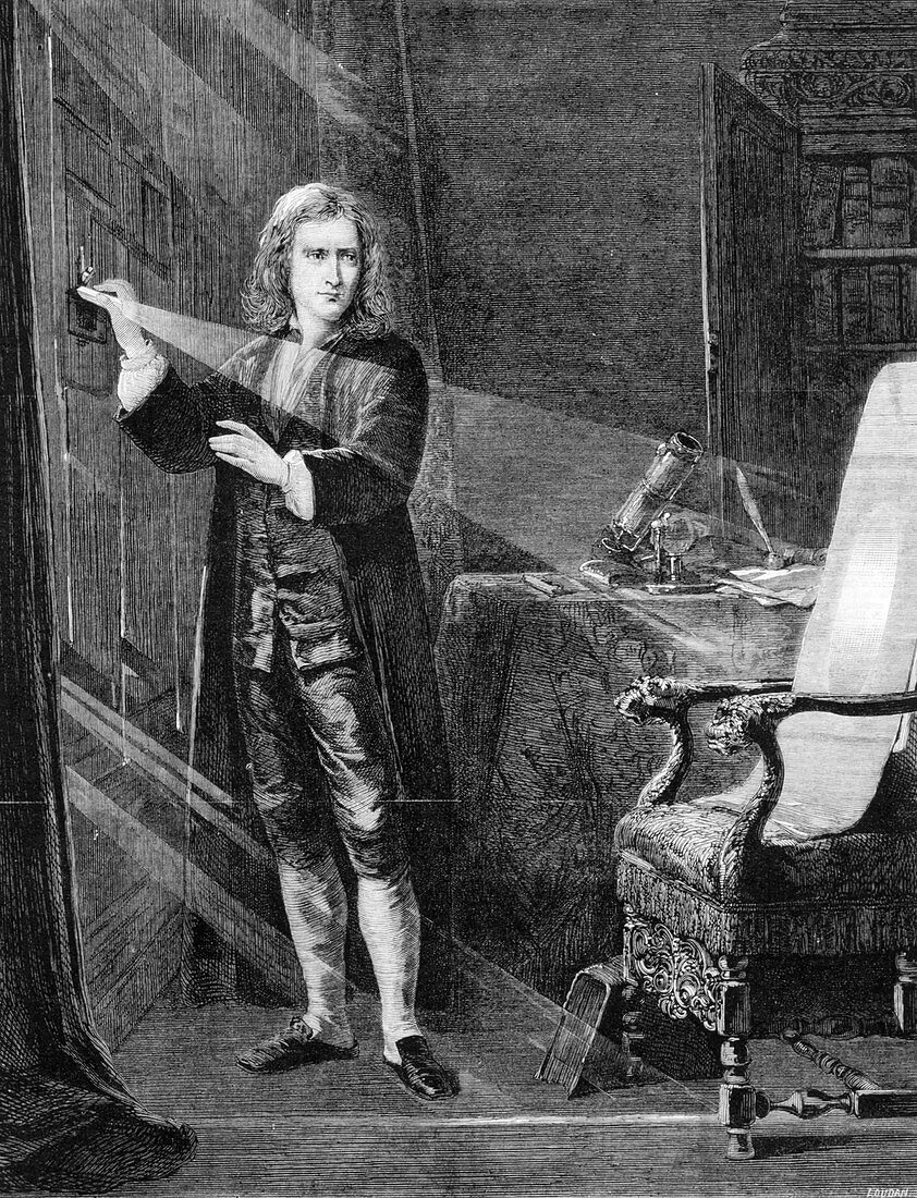 Newton Investigating Light', c1879