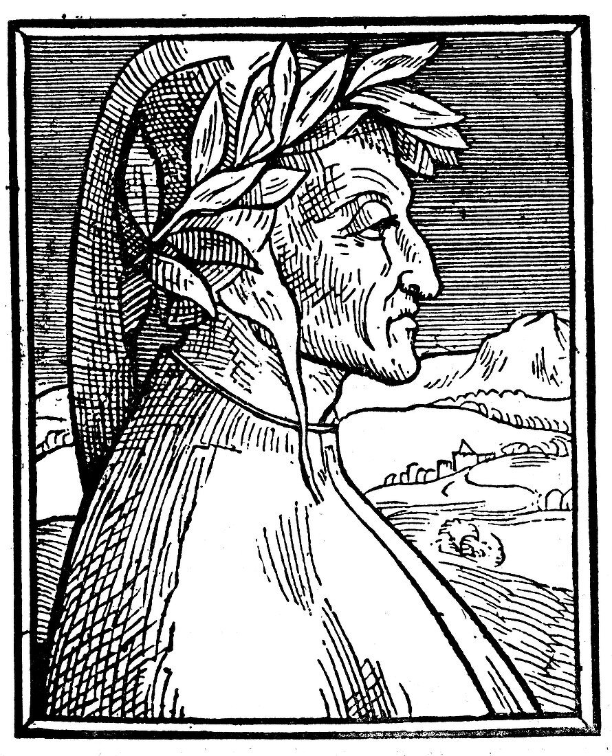 Dante Alighieri (1265-1321), Italian poet, 1521