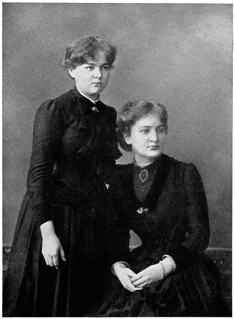Manya Sklodowska and her sister Bronya, 1886