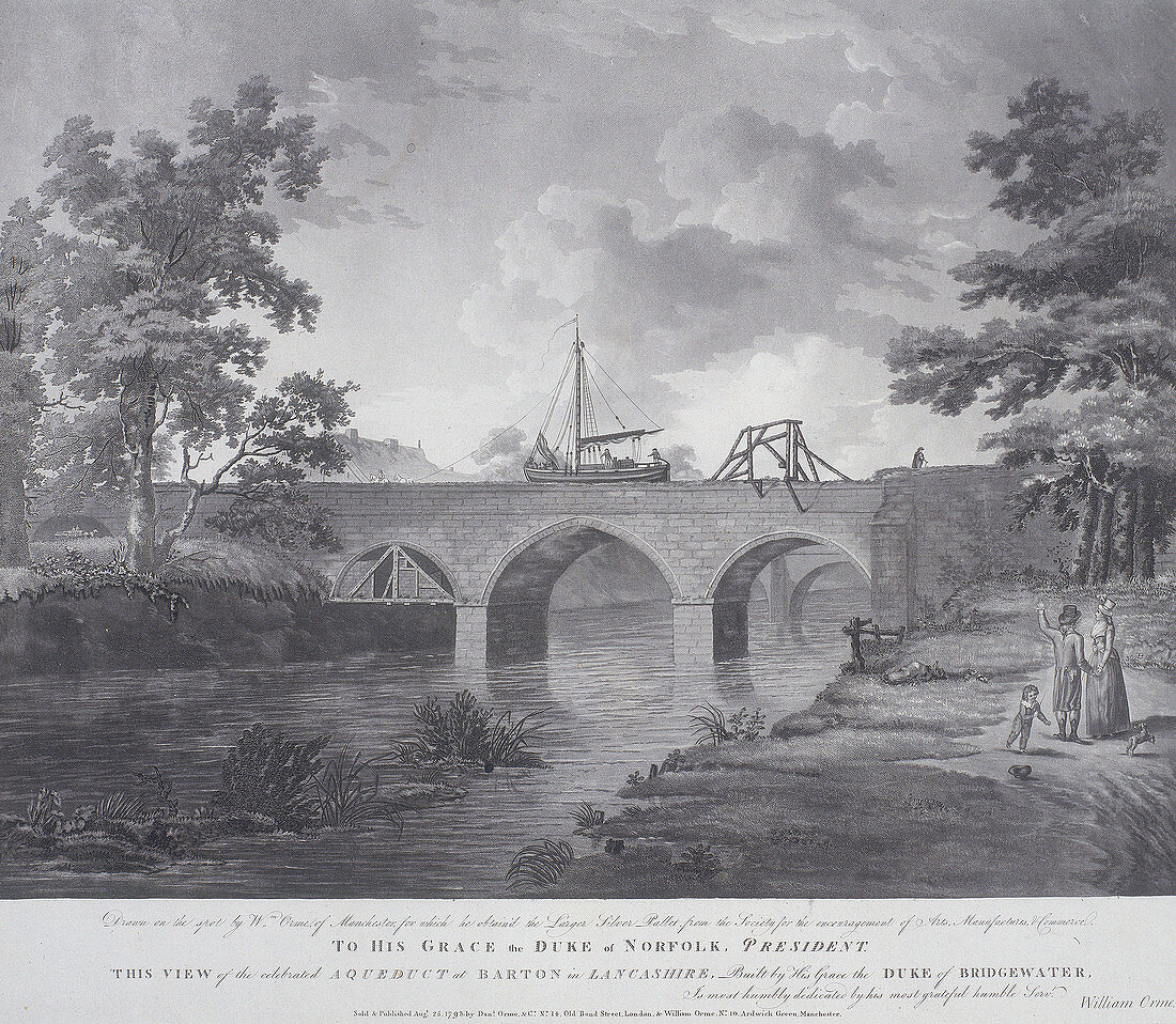 The aqueduct at Barton, near Manchester, 1793