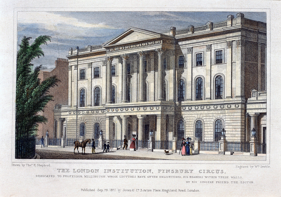 The London Institution, Finsbury Circus', London, 1827