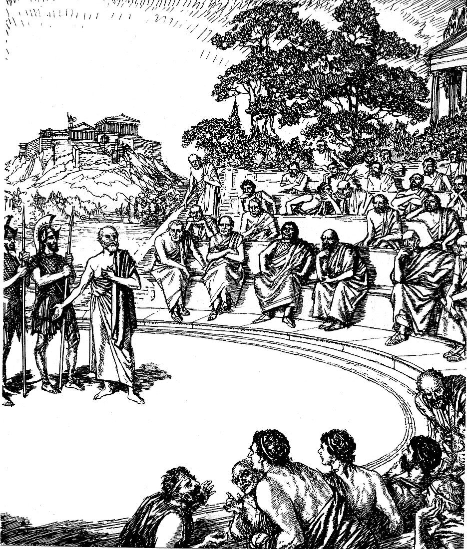 Trial of Socrates, Ancient Greek philosopher, 399 BC