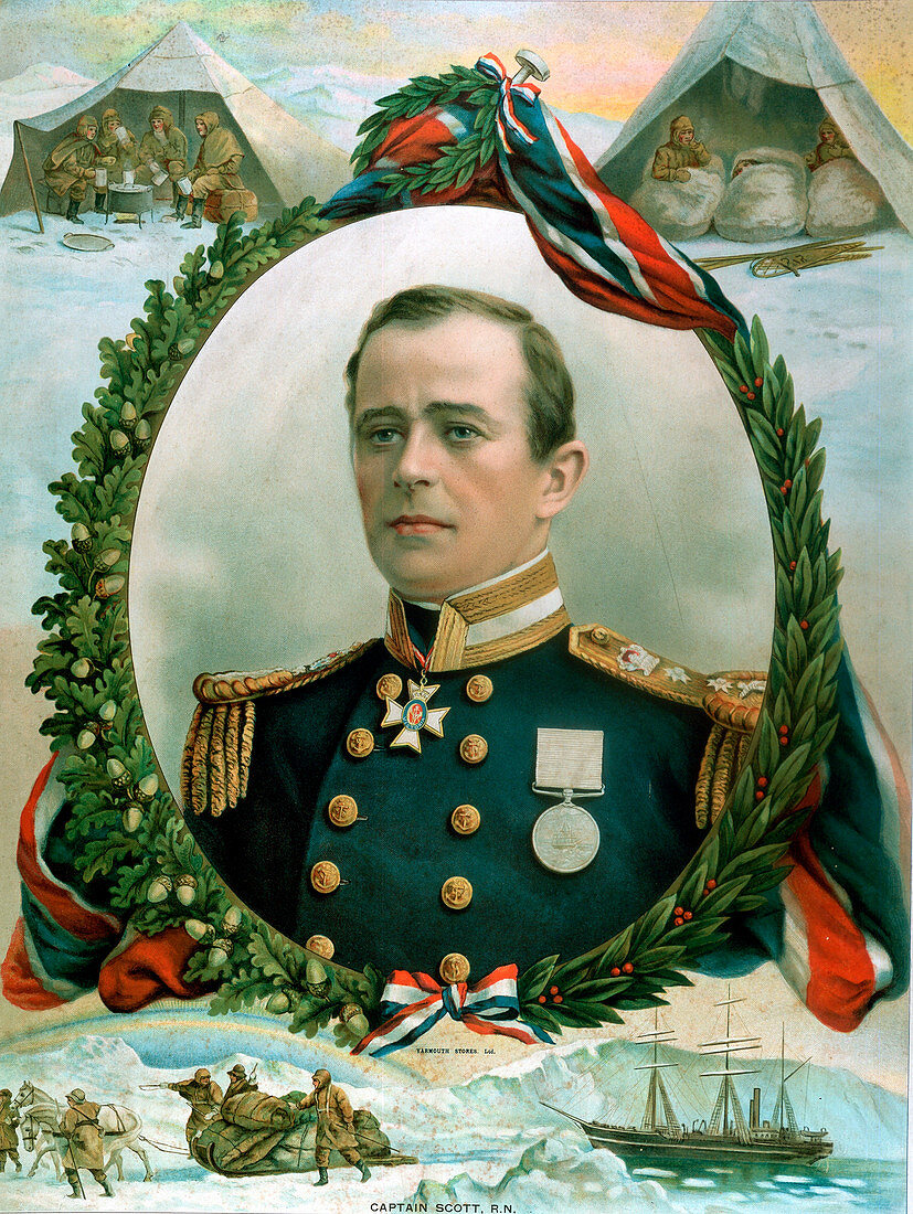 Robert Falcon Scott, British Antarctic explorer, 1914