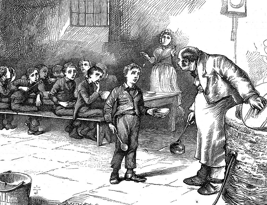 Scene from Oliver Twist by Charles Dickens, 1871