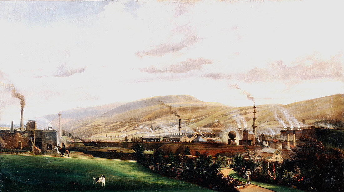 Industrial landscape, Wales, 19th century