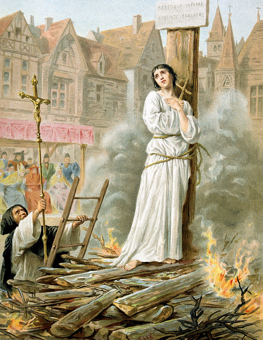Joan of Arc, Maid of Orleans, French patriot and martyr,