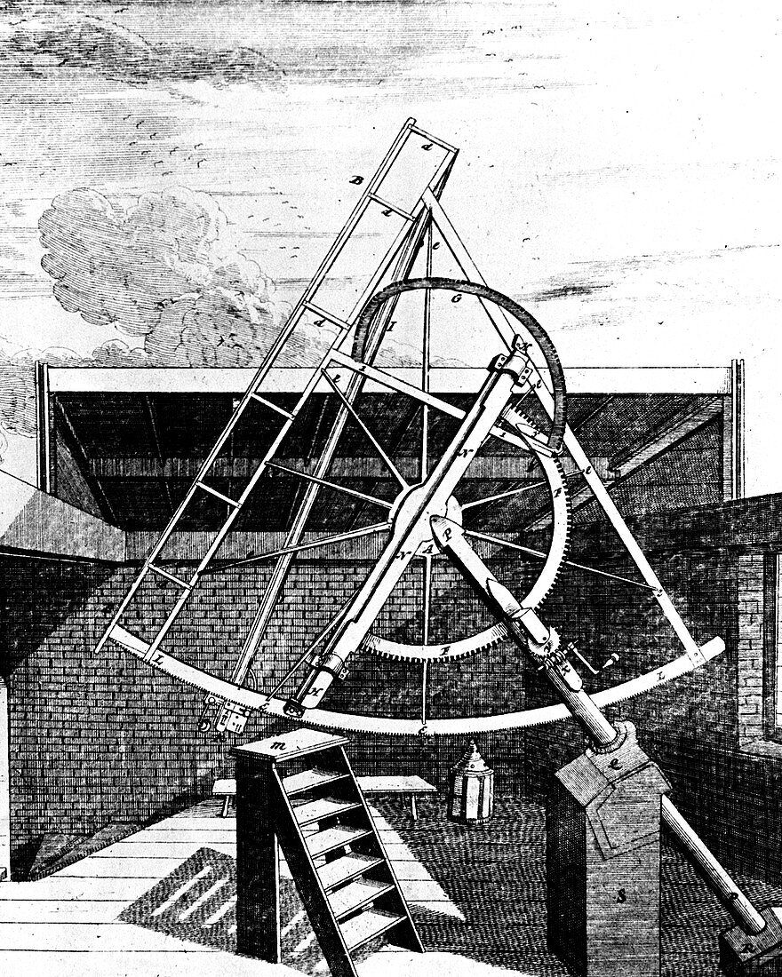 Flamsteed's equatorially mounted sextant with telescope