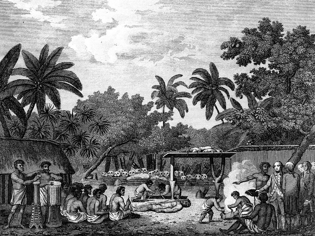 James Cook, witnessing human sacrifice in Taihiti