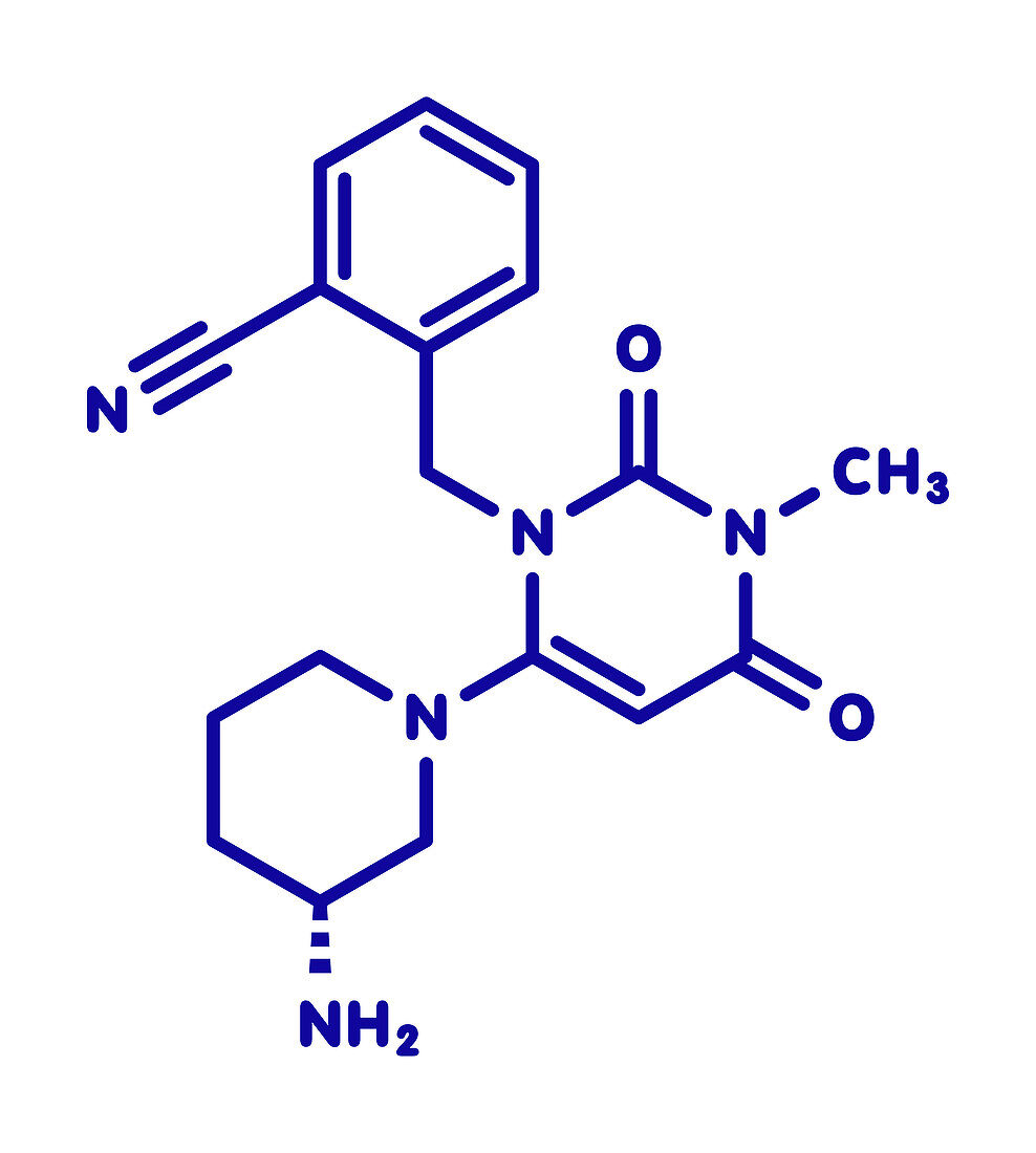 Alogliptin diabetes drug molecule