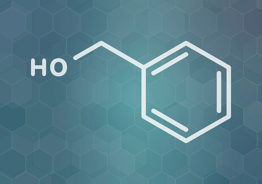 Benzyl alcohol solvent molecule