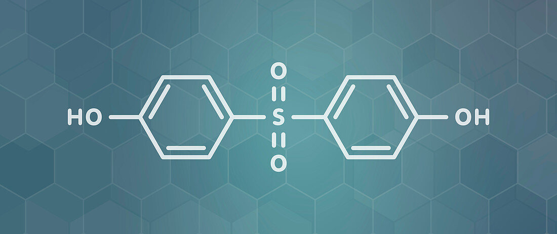 Bisphenol S plasticizer molecule