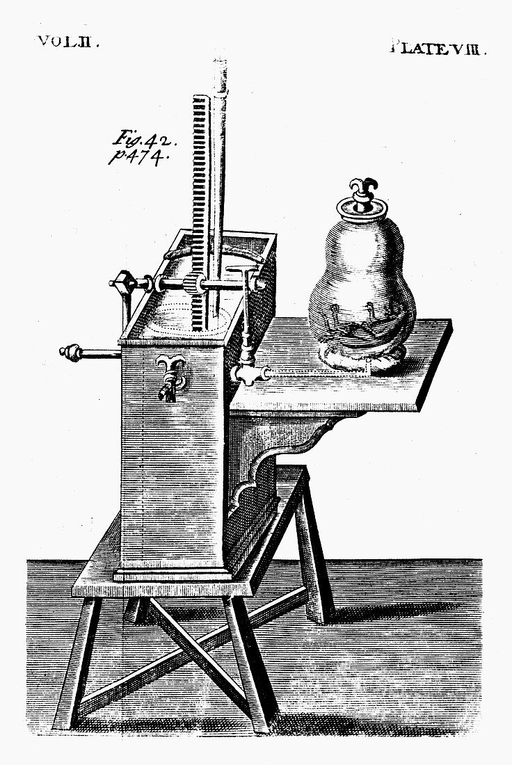 Robert Boyle's second air pump, c1660