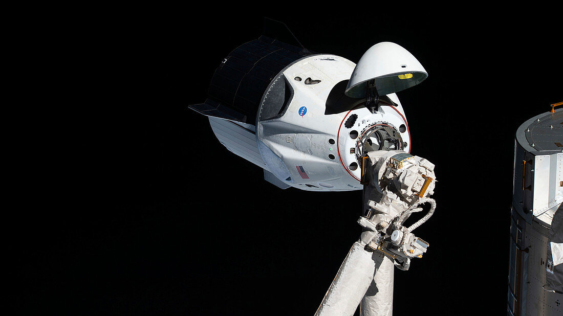 SpaceX Crew Demo-1 docking with the ISS, March 2019