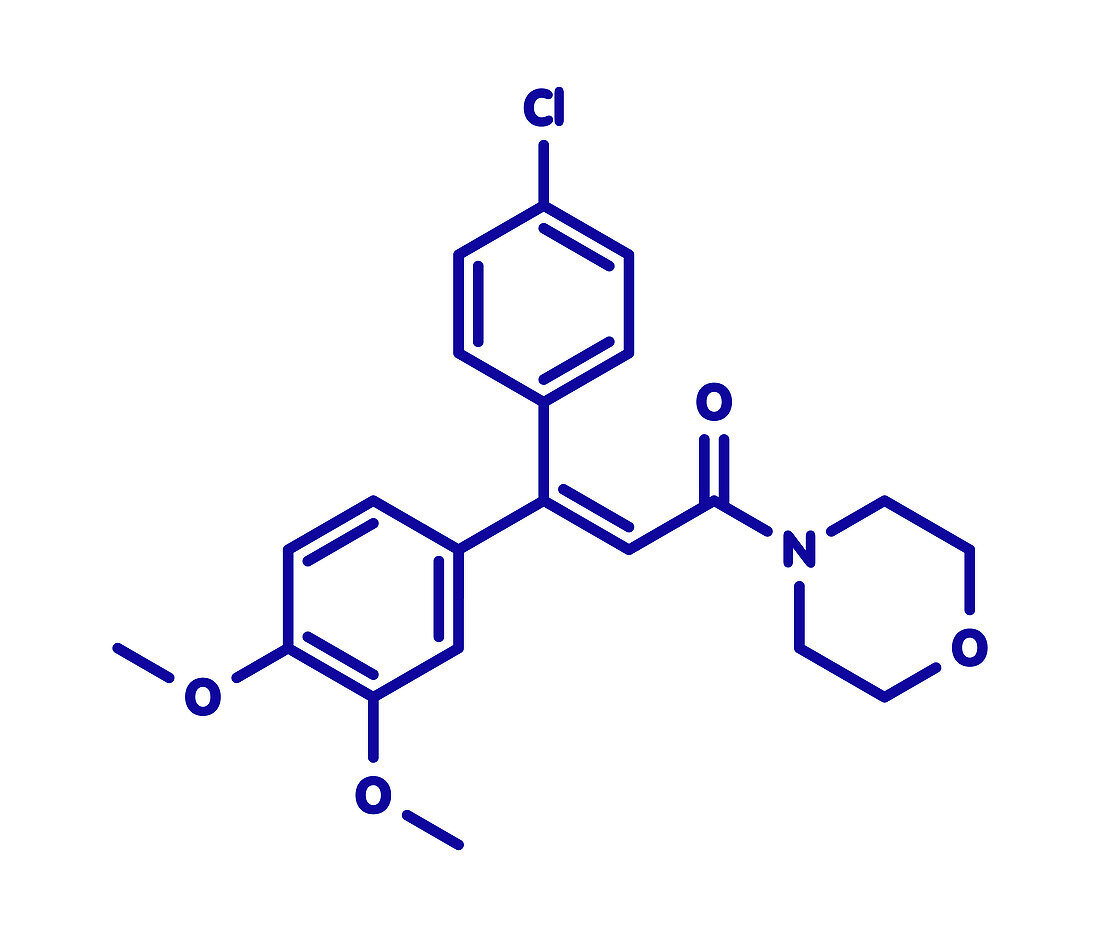 Dimethomorph fungicide molecule
