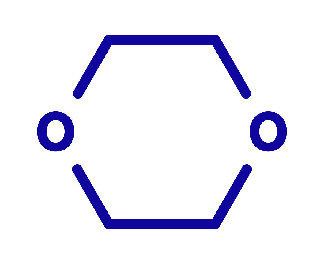 Dioxane solvent molecule