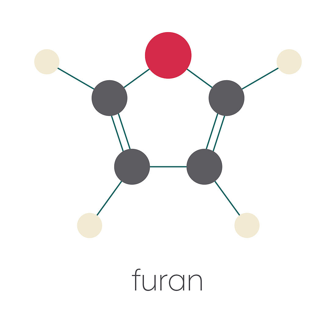 Furan heterocyclic aromatic molecule