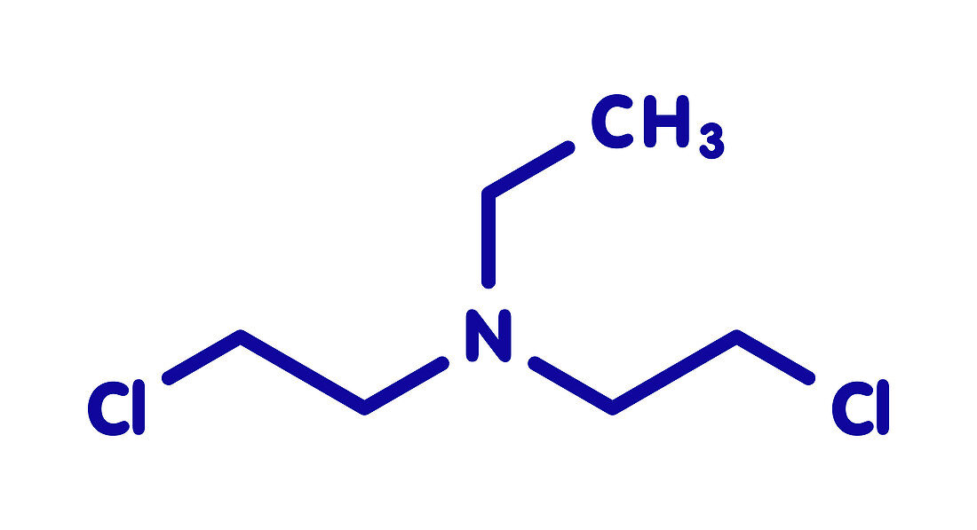 HN1 nitrogen mustard molecule