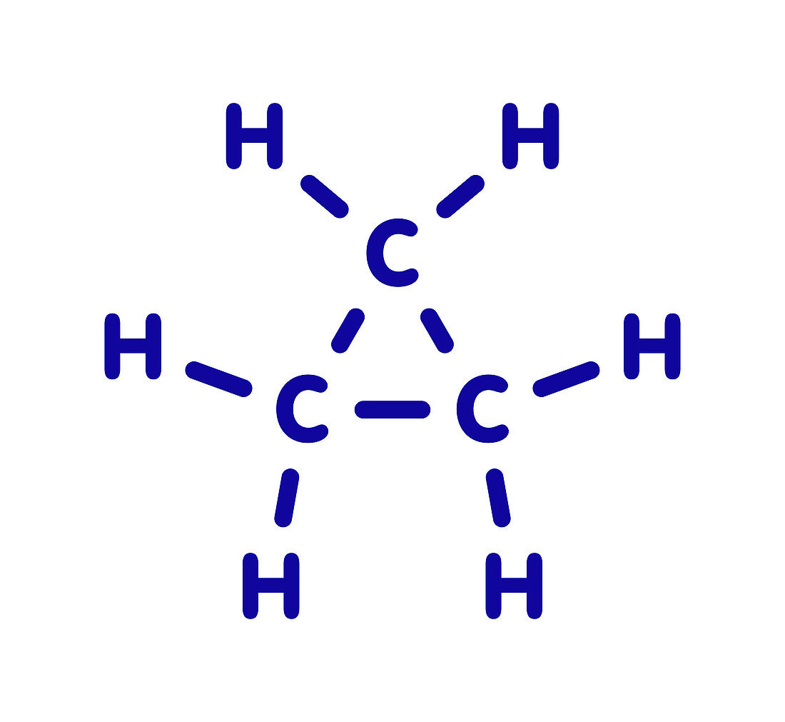 Cyclopropane cycloalkane molecule